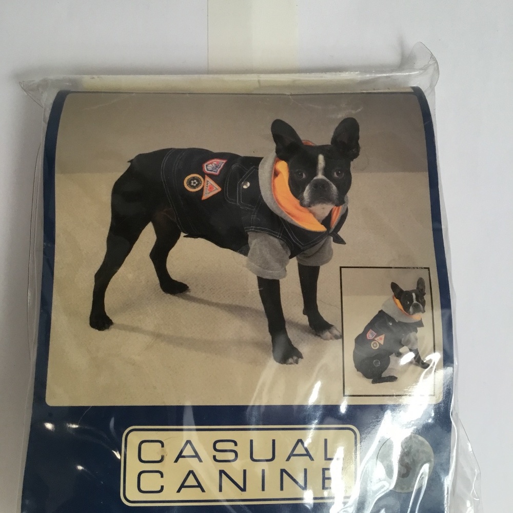 Casual canine Urban hooded denim jacket size S